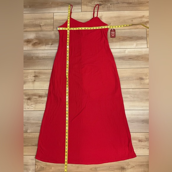 NWT Faded Glory Red Spaghetti Strap Maxi Dress Size Extra Large - Picture 6 of 10